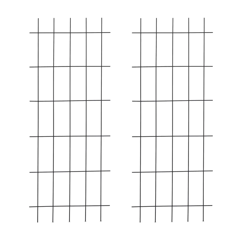 Relaxdays Trellis Set of 2, Garden, HB 150 x 60 cm, Climbing Plants, Freestanding, for Sticking, Metal, Black, Alloy steel, 2-Set
