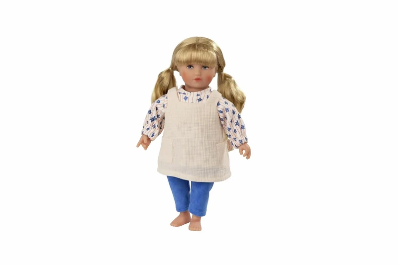Käthe Kruse Lucky Child Luise | Doll with hair to style | Made from Certified Materials | Play doll with Outfits | For 18 Months+