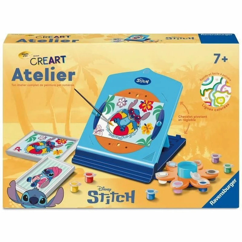 Ravensburger – CreArt Atelier Stitch – Art Number – Creative Hobbies – Paint by Numbers Set – Ages 7 and Above – 12023122 - Image 1