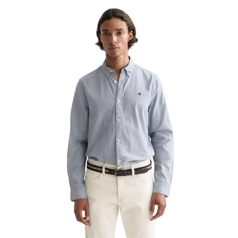 Scotch & Soda Men's Oxford Shirt, Oceana 410, L