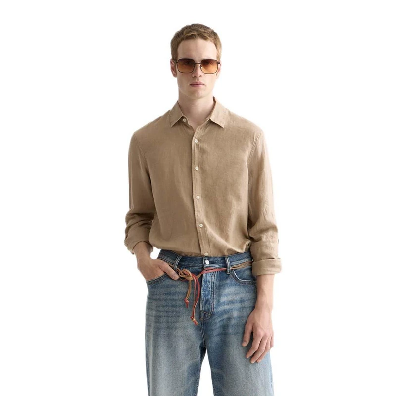 Scotch & Soda Men's Linen Ls Shirt, Amphora 260, M