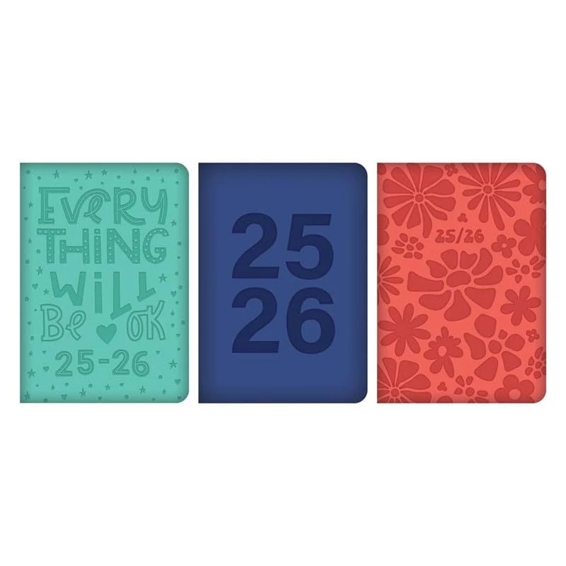 BG Academic Term-Time July-July Diary A5 Embossed WTV 2025-2026, Assorted Designs X1