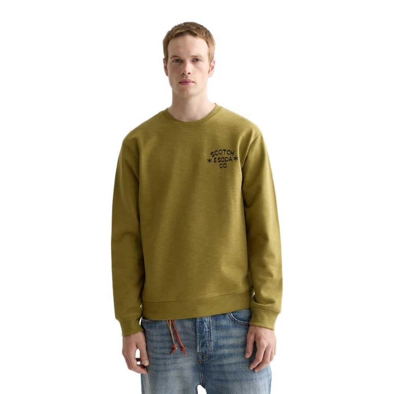 Scotch & Soda Left Chest Artwork Crewneck Sweatshirt