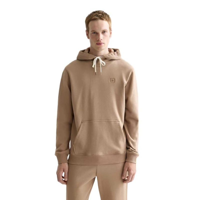 Scotch & Soda Men's Essential Badge Logo Hooded Sweatshirt, Amphora 230, L
