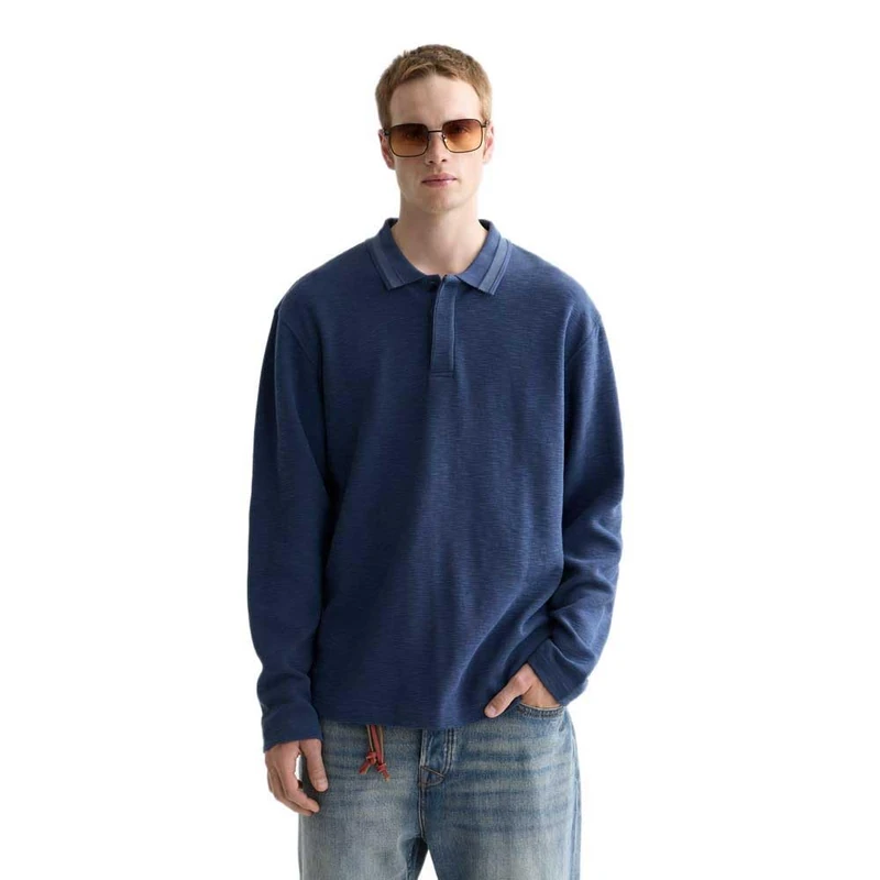 Scotch & Soda Long Sleeved Relaxed-Fit Polo Shirt