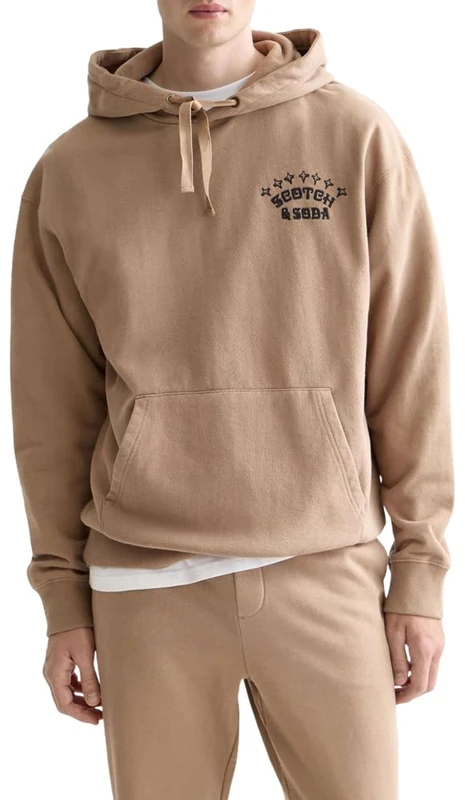 Scotch & Soda Front Back Artwork Relaxed-Fit Hooded Sweatshirt