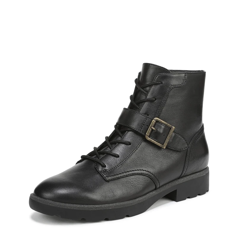 Vionic Women's Catina Ankle Boot, Black Leather, 5 UK