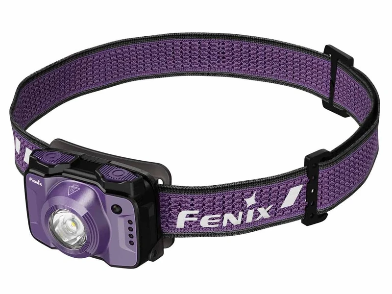 Fenix HL12R V2.0 Purple Rechargeable Outdoor Headlamp | 500 Lumen | 125m | 112 Hrs Max | 500 Lumen White Spotlight with Secondary 1 Lumen Red Beam | IP66