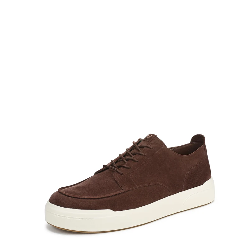 Vionic Men's Carter Moc-Toe Sneaker | Coffee Suede Leather | Lace-Up | VIO Motion Arch Support | Cushioned Everyday Trainer | Smart Casual | UK 8.5