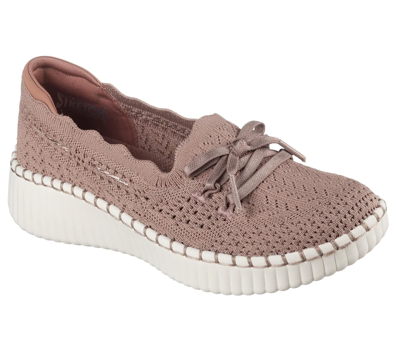 Skechers Women's Wilshire BLVD-Knit Sail Boat Shoe, Mocha, 2.5 UK - Image 1