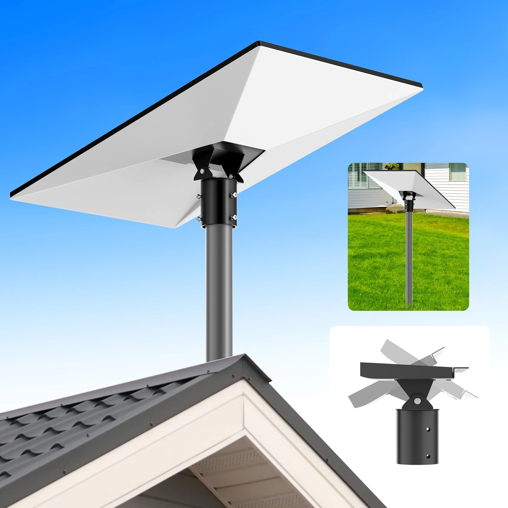 Futrue-Wolker Starlink Pole Mount for Gen 3, Starlink Gen 3 Pole Mount Pipe Adapter for Pole 2.5-5.8CM for Starlink Standard Gen3/V3 Kickstand Dishy