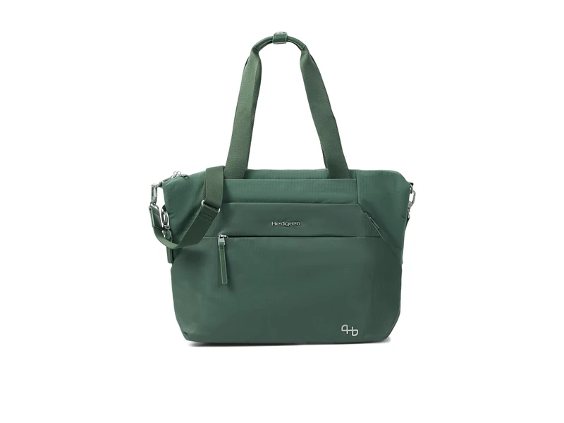 Hedgren Unisex's Kicho, Duck Green, Horizontal Tote EXP 14" + RFID