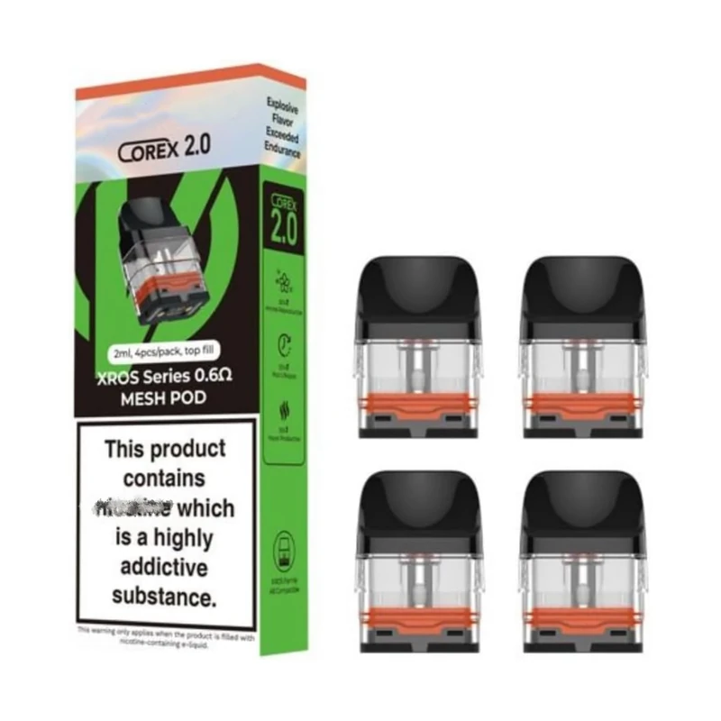 Plumspod Pods For Vaporesso Xros 3 Mini Pod 0.6 ohm Xros 5 4 Pro 2 Mini Nano Cube Replacement Cartridges 2ml