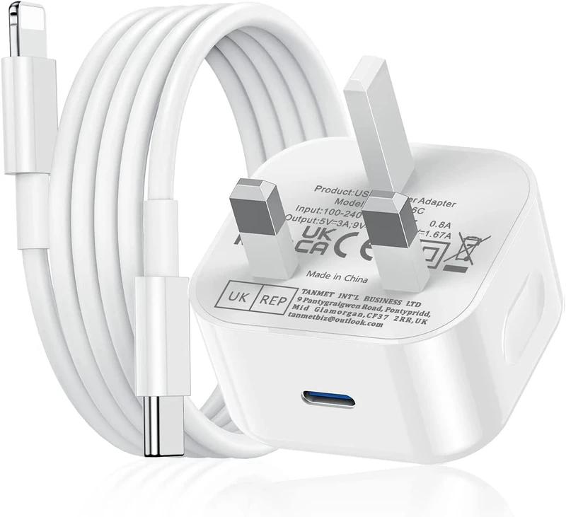 iPad Charger,USB C to Lightning Fast Charging Cable and Plug Charge for Apple Pro 9.7 10.5 12.9 inch 2nd Generation/Air 3rd/Mini 4 5th Gen/i Pad 5th 6th 7th 8th 9th 10.2"(2017-2021)/iPhone 14 13 12 11