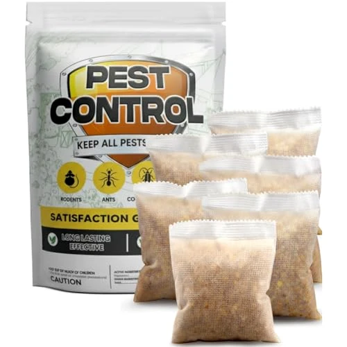 ADMUIPL Pest Control Pouches, Mouse Repellent, Rodent Repellents, Mice Repellant Indoor, Peppermint Mice to Repel Rodents, Ant, Roach, Spider & Mosquito, Rat Deterrent, Better than Ultrasonic-7P