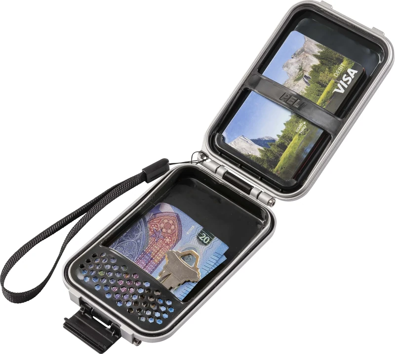 Peli G5 RF Field Wallet, Anti-RFID, hackerproof and IP67 Waterproof, Made in US, Colour: Silver