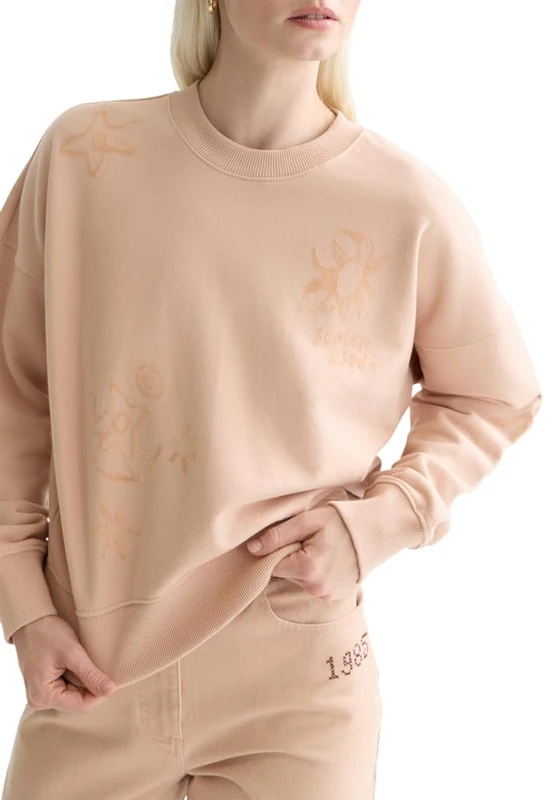 Scotch & Soda All Over Velvet Pattern Sweatshirt