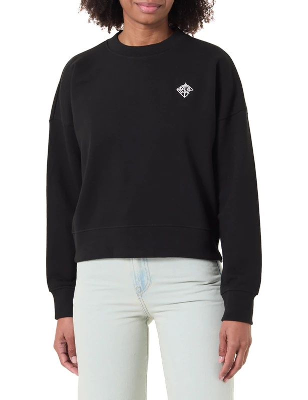 Scotch & Soda Women's Embroidered Sweatshirt, Black, M