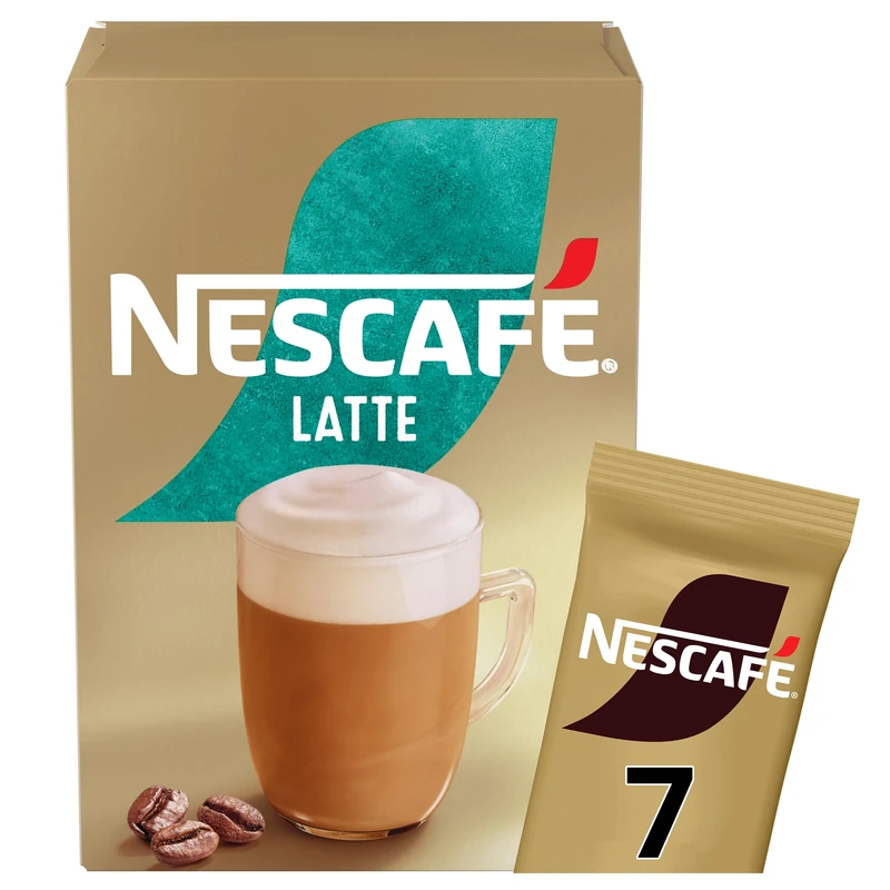 NESCAFÉ Latte Instant Coffee 7 Sachets, 100percent Responsibly Sourced Coffee Pack of 1