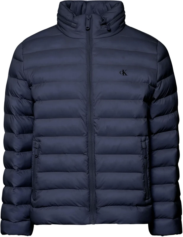 Calvin Klein Men Ls Ltwt Nylon Hd Puffer Jkt LV04RC511G Jackets, BLUE (Dark Sapphire), M