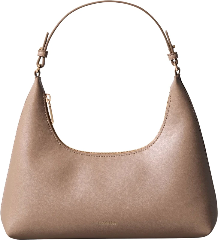Calvin Klein Women's FOIL LOGO CONV SHOULDER BAG LV04F3272G Crossover, Brown (Desert Taupe), One Size
