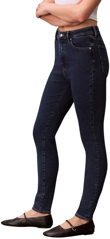 Calvin Klein Women's EU HIGH Rise Skinny Winter Storm LV047E611G Jeans, Blue (Winter Storm), 30W / 32L