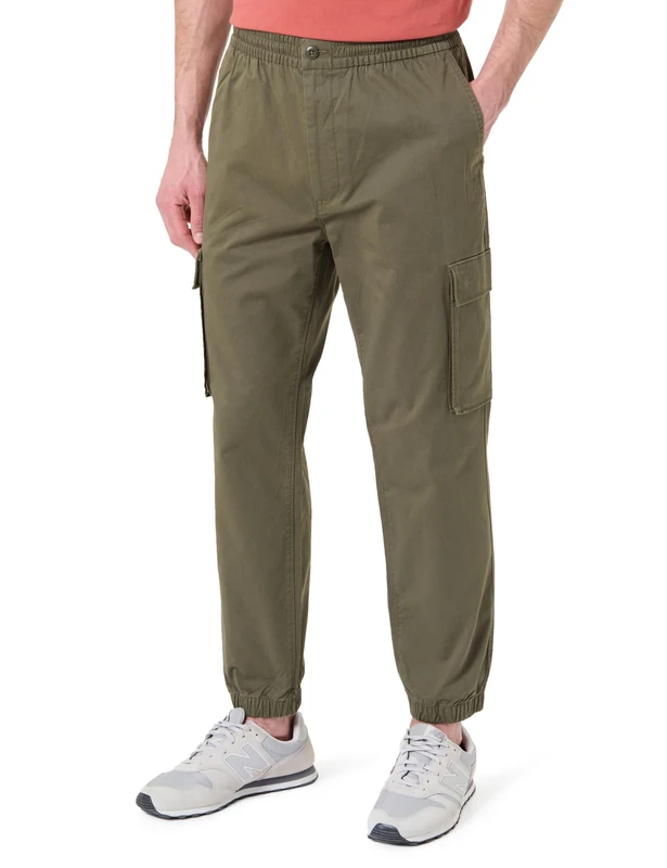Calvin Klein Men's Skinny Elastic Cotton Cargo Pant LV04RD608G Casual Pants, Beige (Fatigue), M