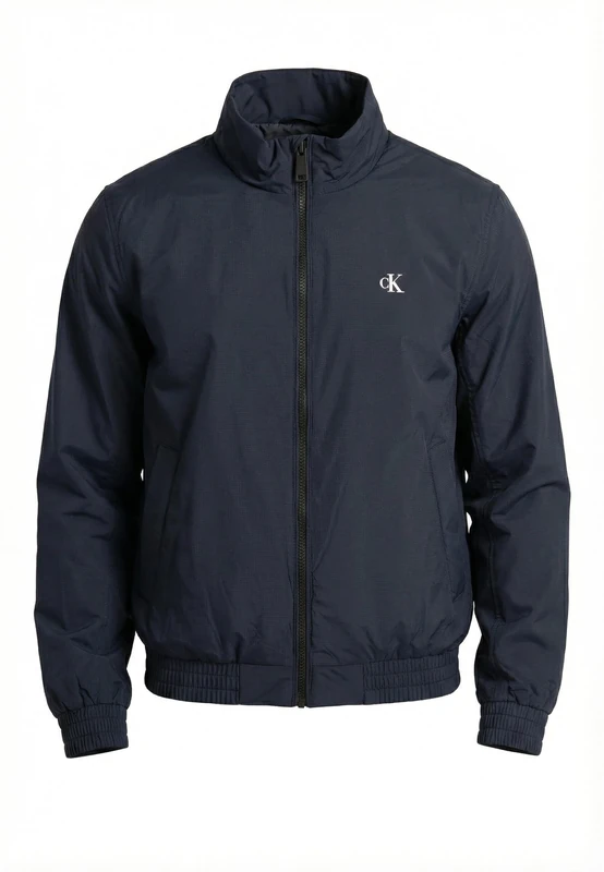 Calvin Klein Men's LS RIPSTOP PADDED HARRINGTON JKT LV04RE515G Jackets, BLUE (Dark Sapphire), M