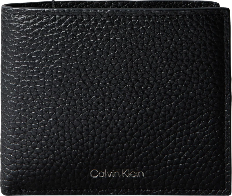 Calvin Klein Men's FOIL Emboss EW Billfold W Coin LV04D1138G Wallets, Black (Black), One Size