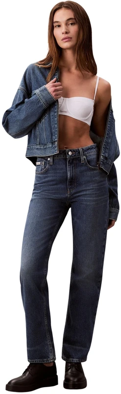Calvin Klein Women's Jeans Straight Stanton High Waist, Blue (Stanton), 25W/32L
