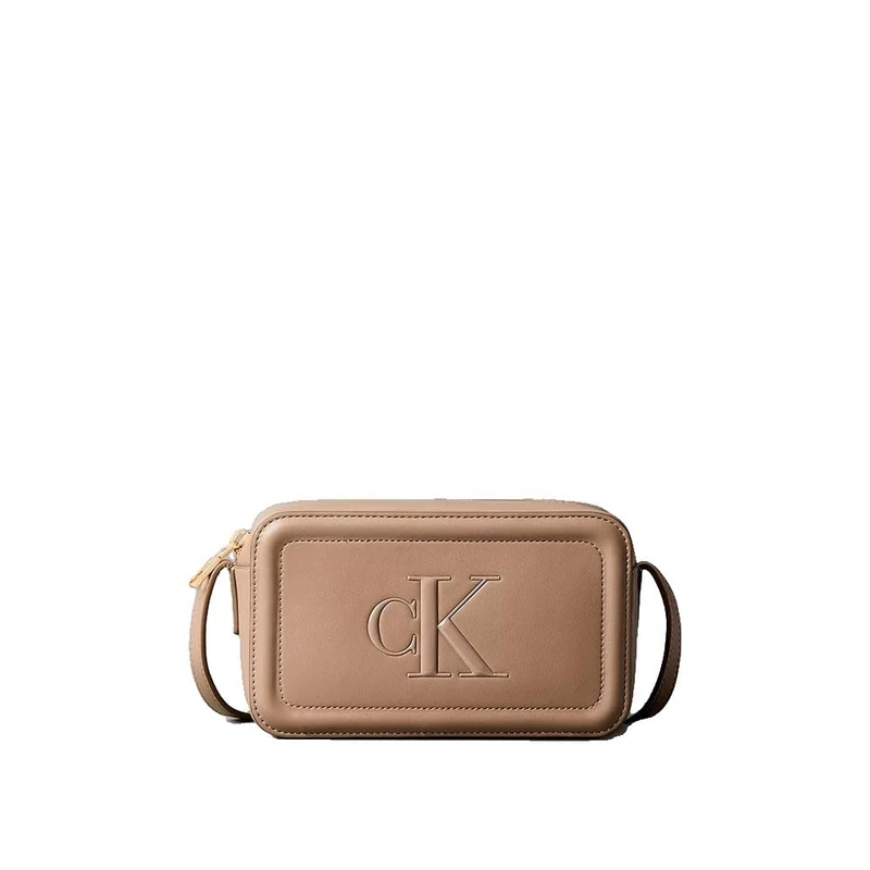 Calvin Klein Women's BOLD CK CAMERA BAG LV04F3220G Crossover, Brown (Desert Taupe), One Size