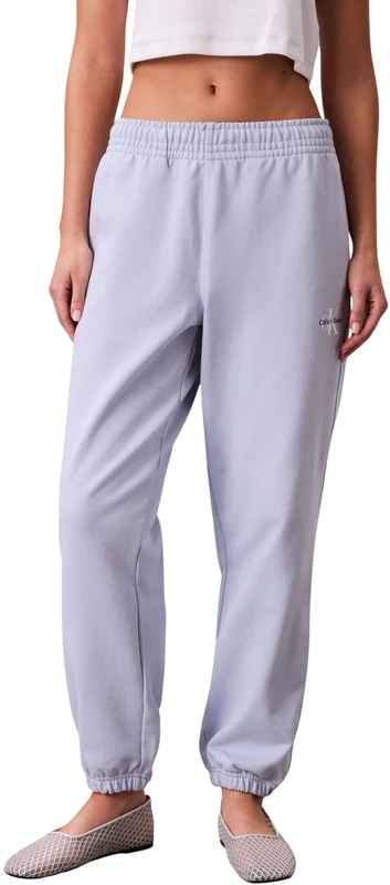 Calvin Klein Women's MONOLOGO French Terry Jogger LV047B235G Sweatpants, Purple (Casual Blue), L