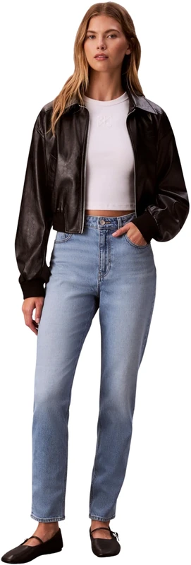 Calvin Klein Women's Jeans New Mom Panama High Waist, Blue (Panama), 27W/32L