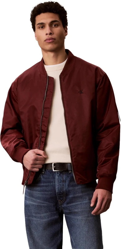 Calvin Klein Men's LS JEANS HERO BOMBER LV04RC526G Jackets, RED (Mocha Moment), L