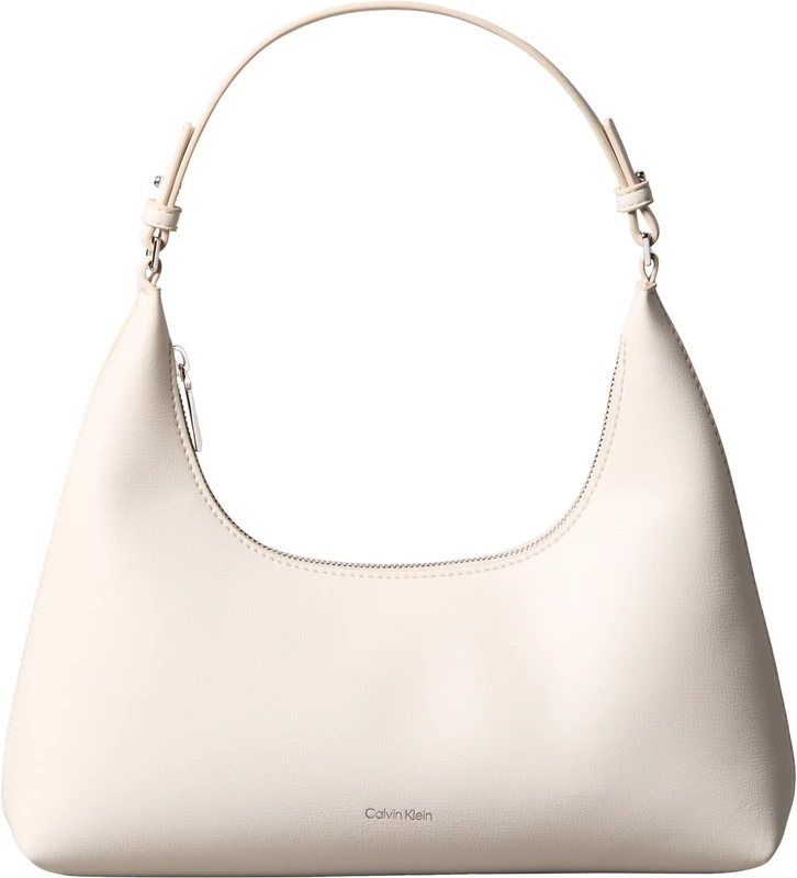 Calvin Klein Women's FOIL LOGO CONV SHOULDER BAG LV04F3272G Crossover, Khaki (Lily White), One Size