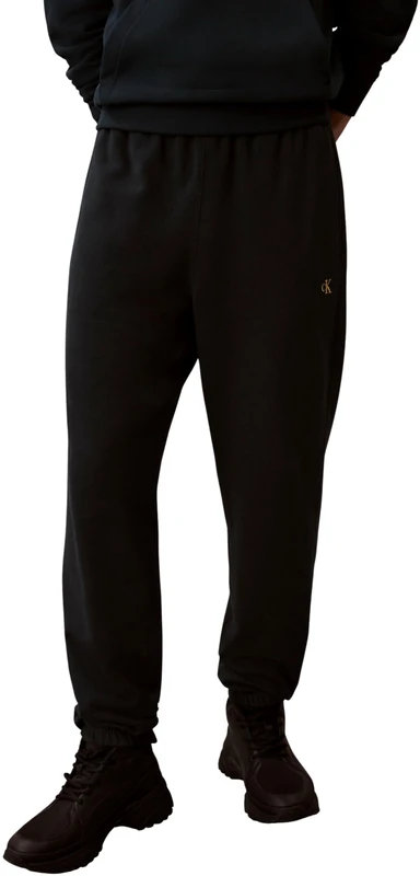 Calvin Klein Men's EU 350TERRY Monogram Jogger LV04RD241G Sweatpants, Blue (Nurture Navy), S