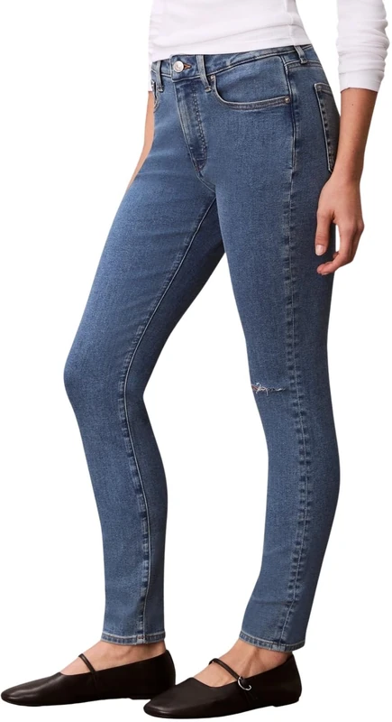 Calvin Klein Women's Jeans Mid Rise Blue Jay Skinny Fit, Blue (Blue Jay), 30W/32L