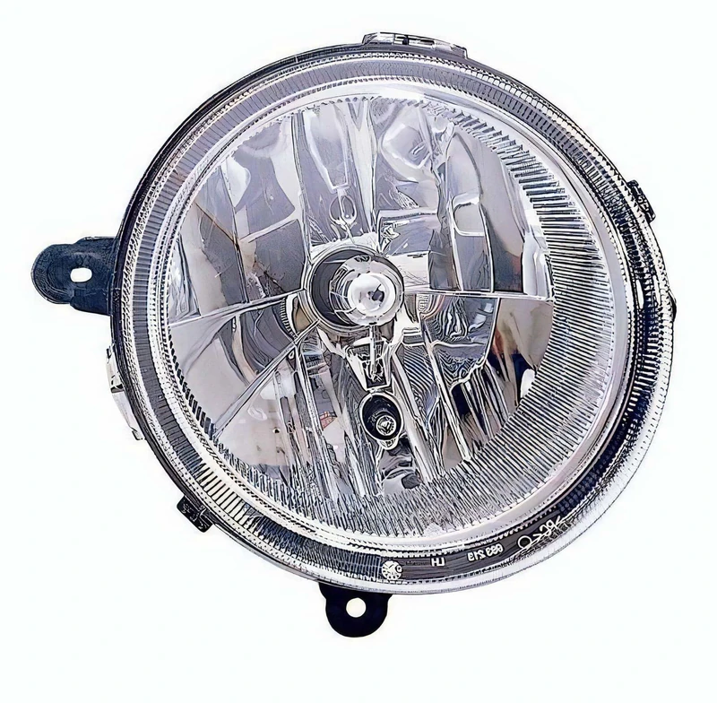 PROPOSTEONLINE Headlight made for Jeep Compass 2006-2011 passenger side H4 halogen prepared for electric adjustment K05303874AE