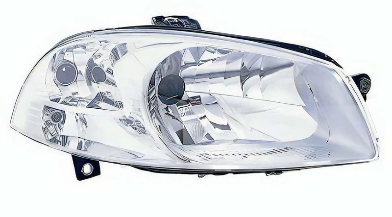 PROPOSTEONLINE Headlamp made for Siena/Strada PICK-UP passenger side H4 halogen with manual adjustment Chromed Parable 51878369 - Image 1