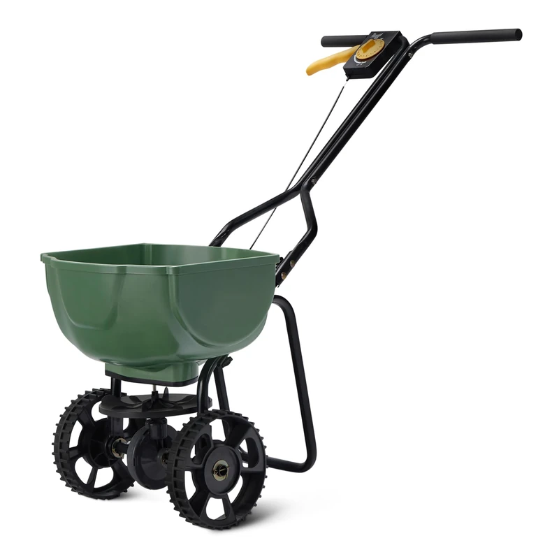 Amazon Basics Fertiliser Spreader for Lawn, Grass Seed and Salt Spreader, 15 Litres, 1-Pack