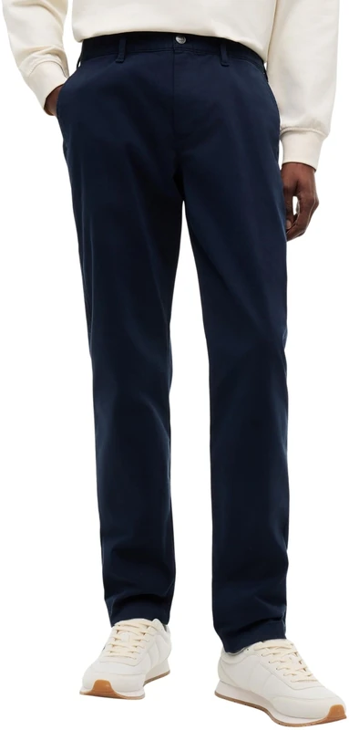 Tommy Jeans Men's TJM Scanton Cotton Twill Chino Dm0Dm22404, Blue (Dark Night Navy), 28 W/ 30 L