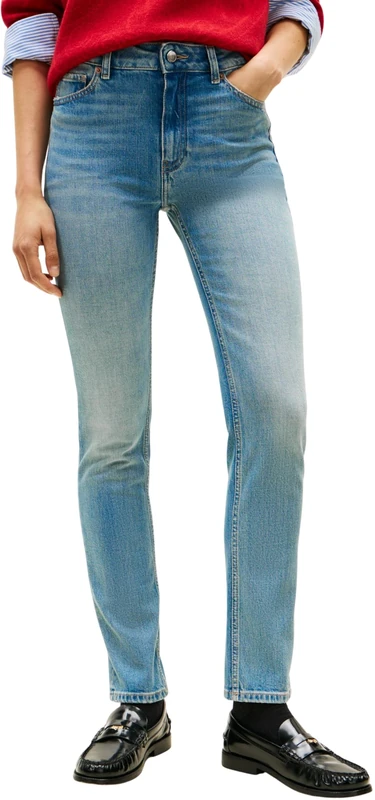 Tommy Hilfiger Women's DNM Love Slim RW WW0WW47694 Slim, Denim (Love), 28W / 32L