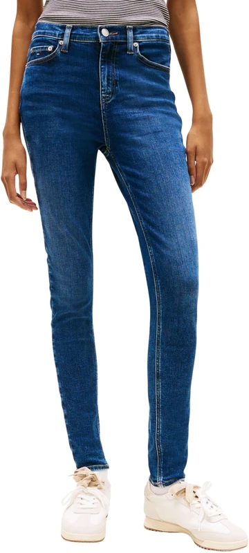 Tommy Jeans Women's Nora Mr Skny Ei1256 Dw0Dw22455 Skinny, Denim (Denim Dark), 31W x 32L - Image 1