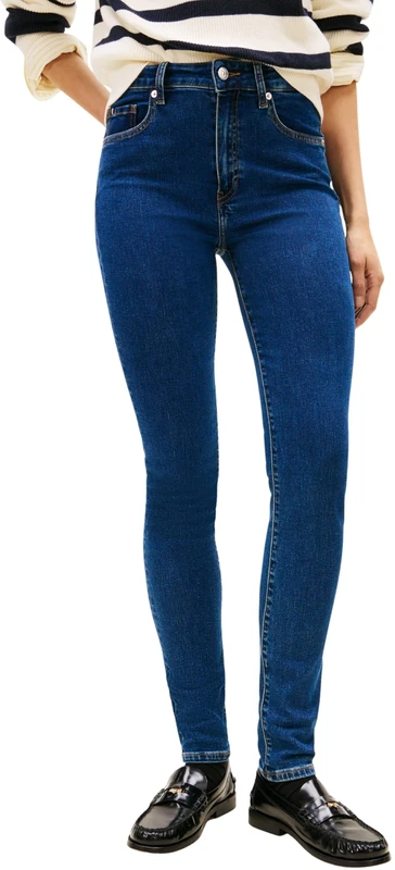 Tommy Hilfiger Women's DNM EMI Como Skinny RW WW0WW47689 Skinny, Denim (EMI), 33W / 34L