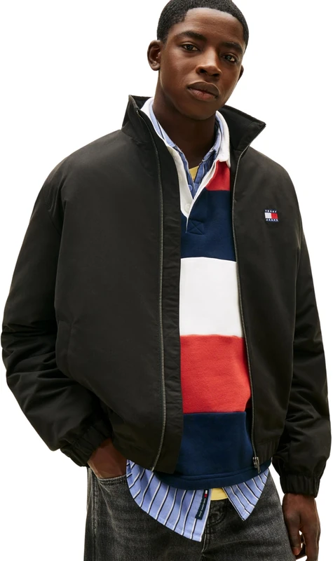 Tommy Jeans Men's TJM ESSENTIAL JACKET EXT DM0DM22720 Other Jackets, BLACK (Black), XL