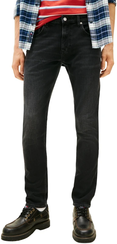 Tommy Jeans Men's Scanton Slim BI5181 DM0DM22590 Slim, Denim (Denim Black), 28W / 34L
