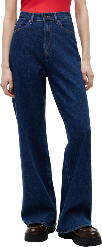Tommy Jeans Women's Jeans Claire Wide Leg, Blue (Denim Dark), 24W/32L