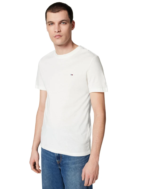 Tommy Jeans Men's TJM Xslim 2Pack Jersey Tee Ext Dm0Dm20687 S/S T-Shirt, Multi (Ecru/Gulf Sand), M (Pack of 2)