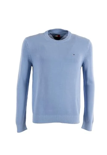 Tommy Jeans Men's TJM Slim Ess Sweater Ext Dm0Dm21787 Pullover, Blue (Nordic Iris), XXL