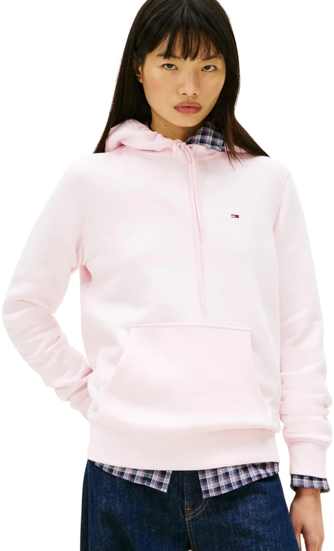 Tommy Jeans Women's Tjw Reg S Flag Hoodie Dw0Dw19958 Pullover, Pink (Light Pink), XL